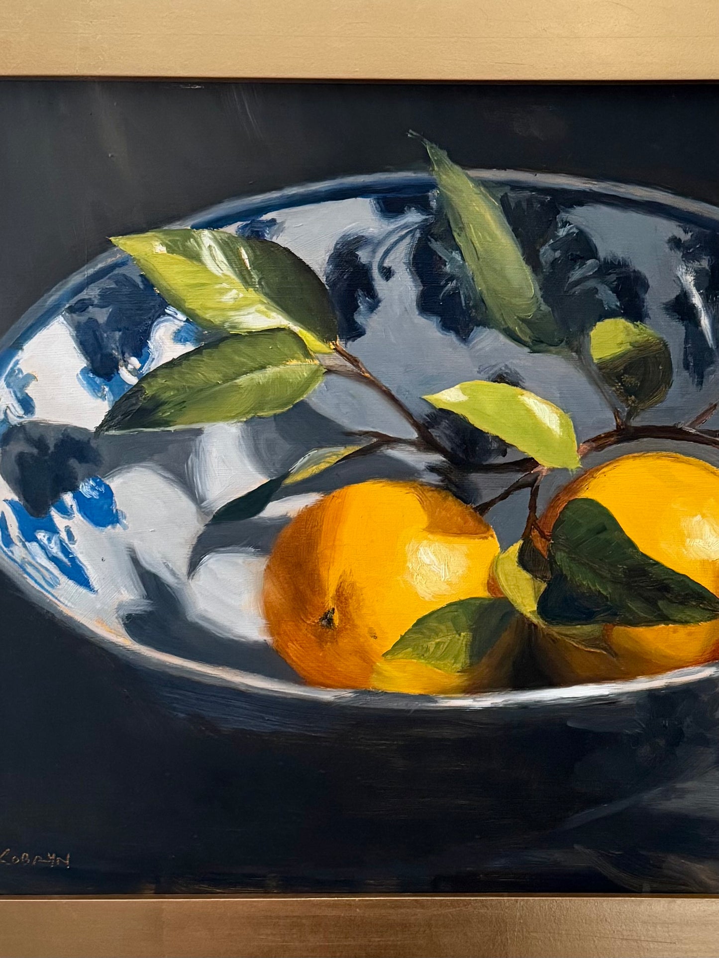 Lemons in Porcelain Bowl