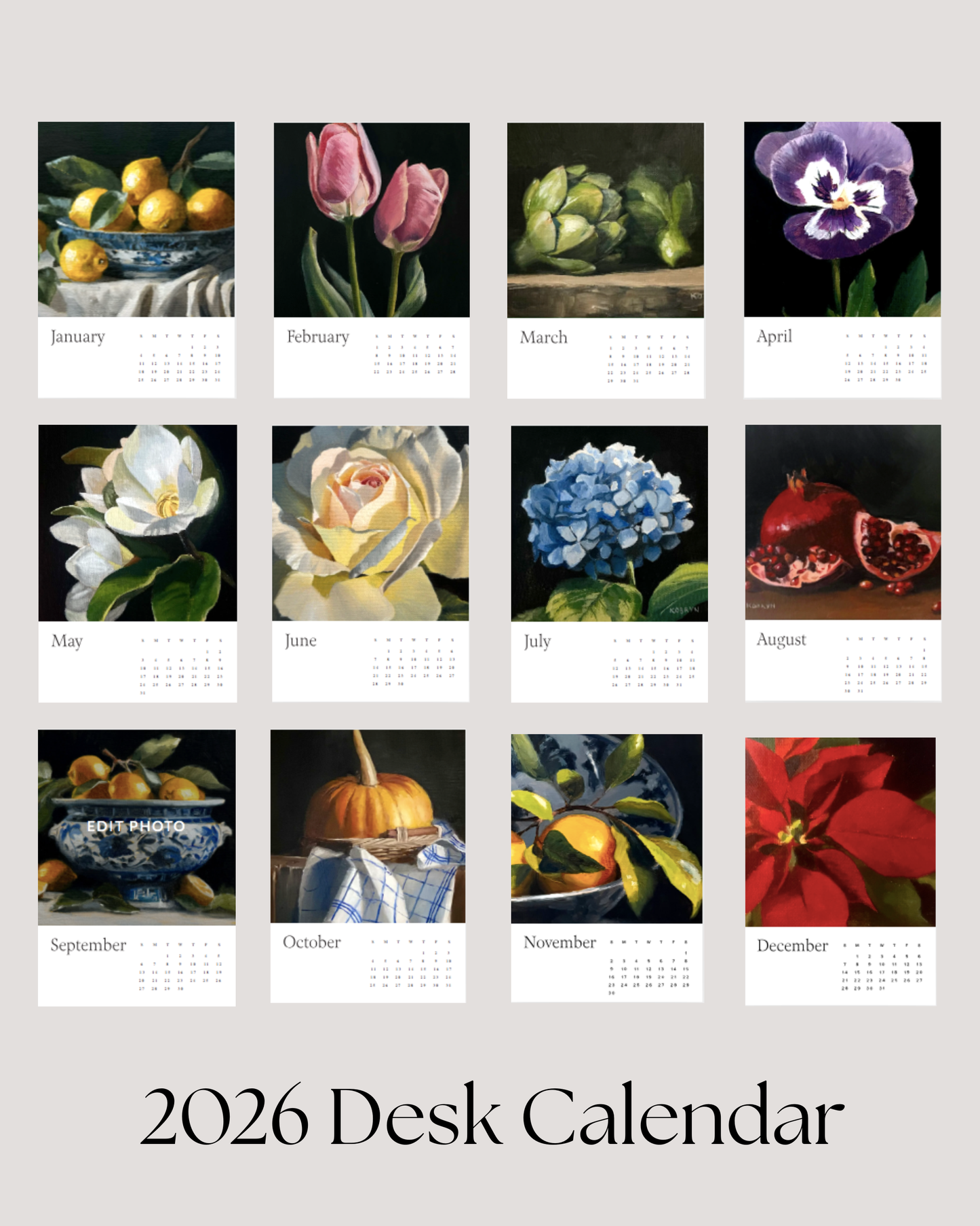 2026 Desk Calendar