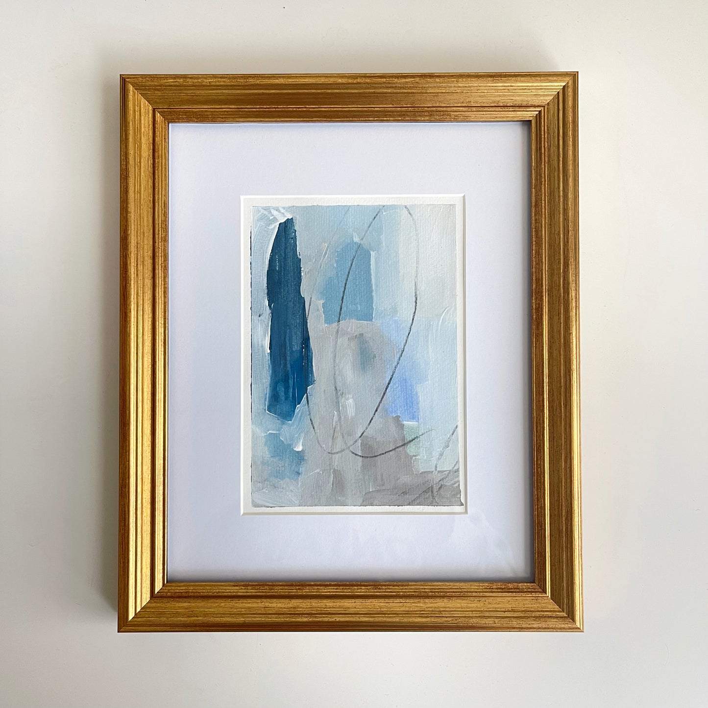 BEACH GLASS I - 5x7" mixed media on paper