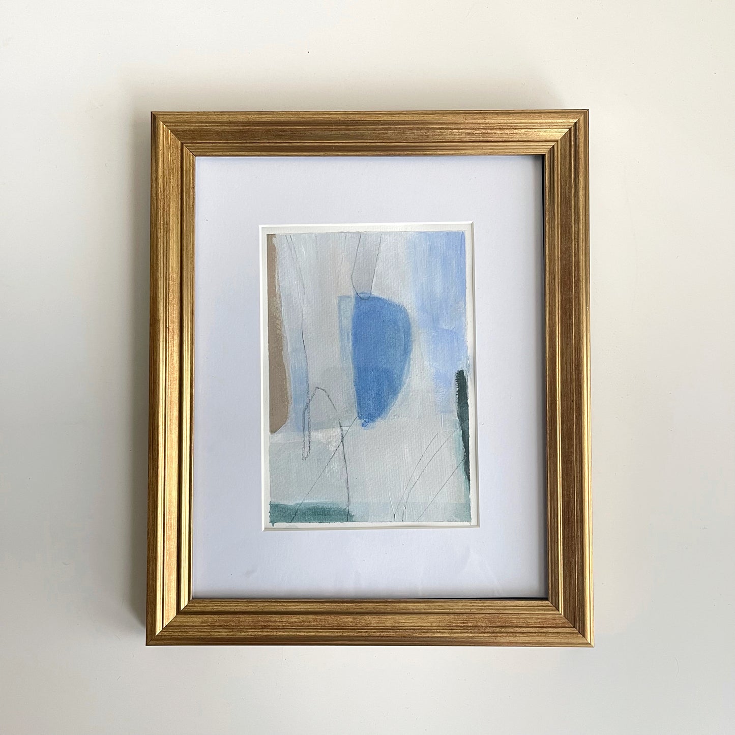 BEACH GLASS III - 5x7" mixed media on paper