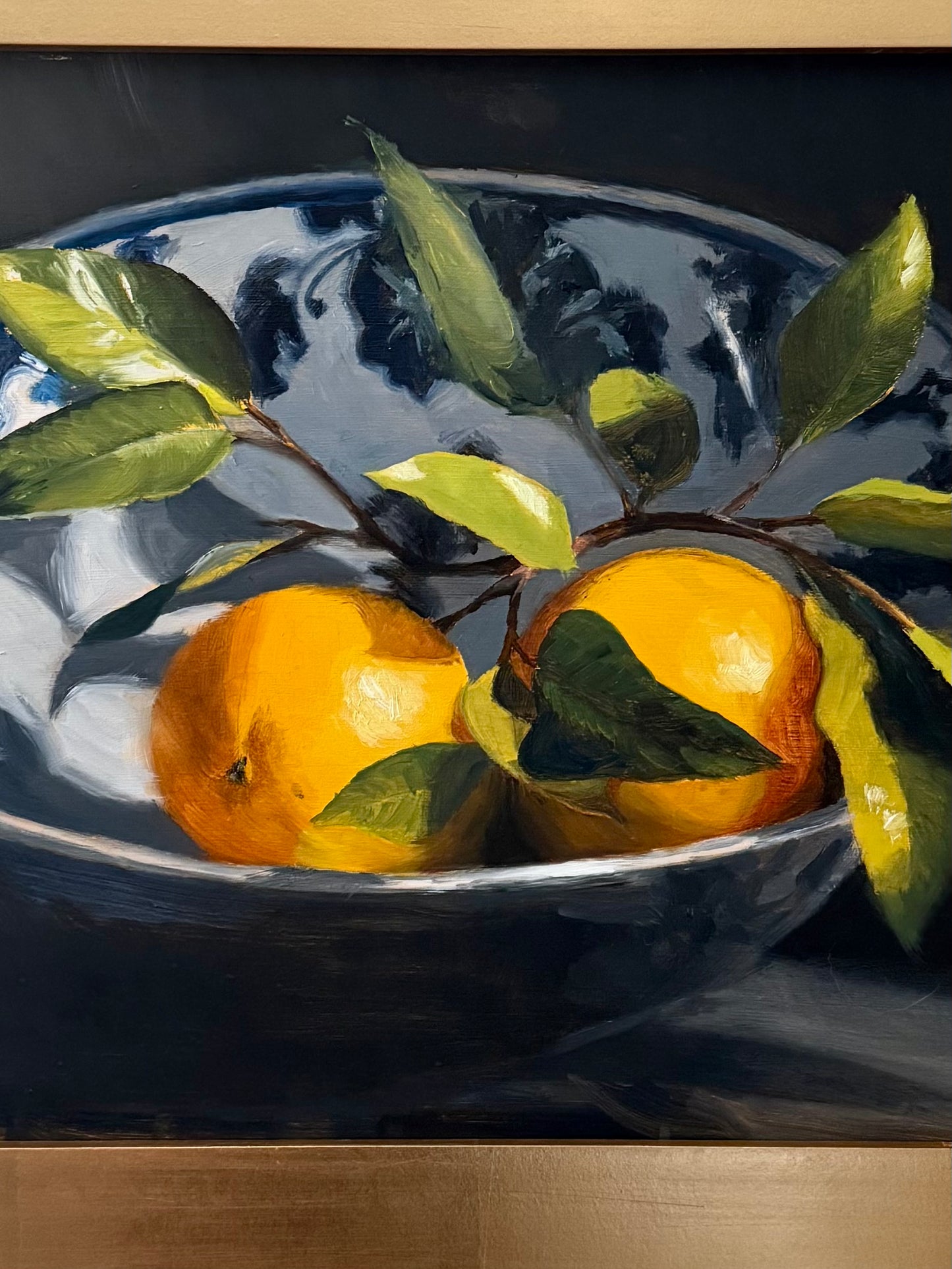 Lemons in Porcelain Bowl