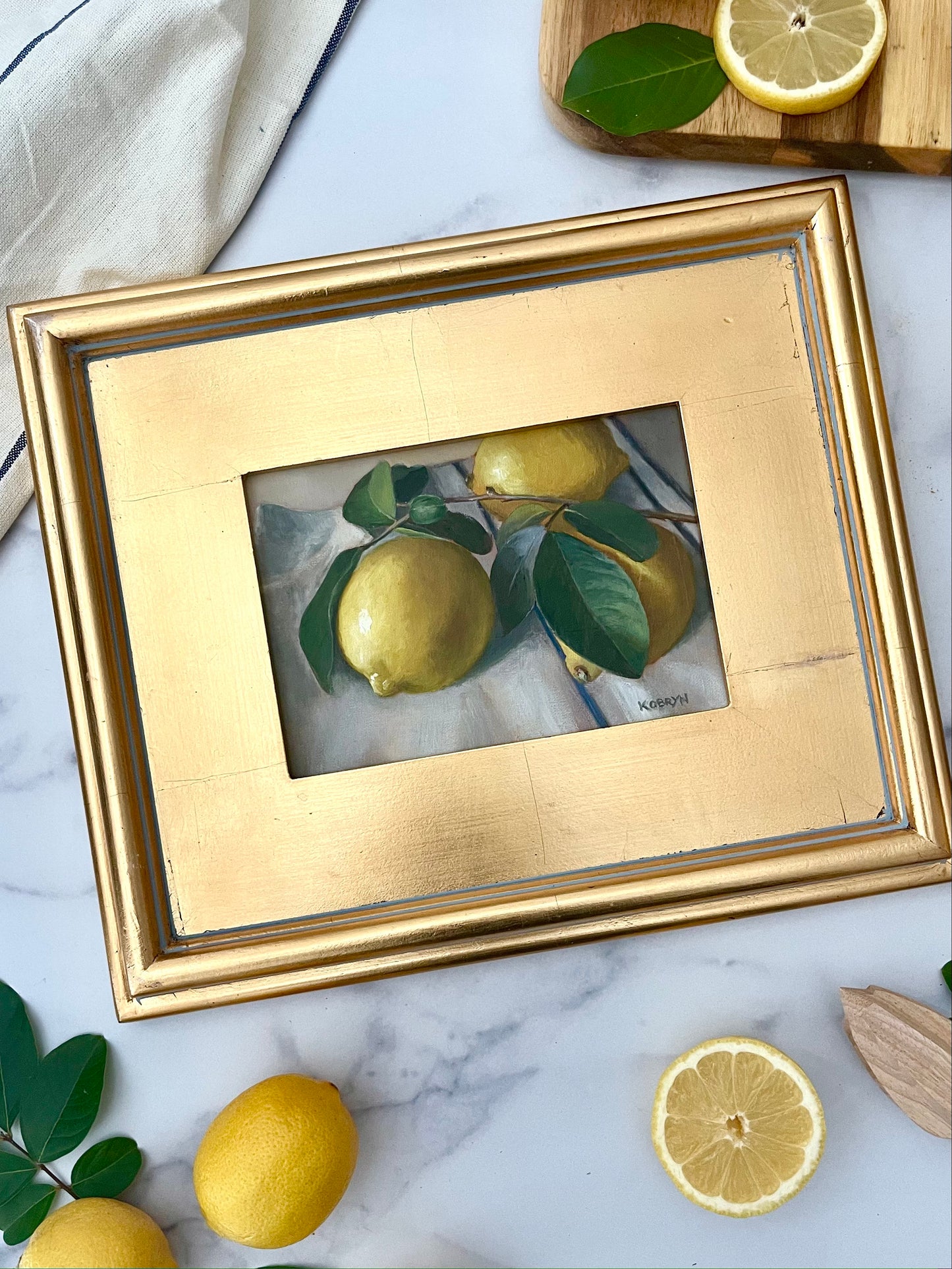 "Lemons" - 5x7" oil on linen panel