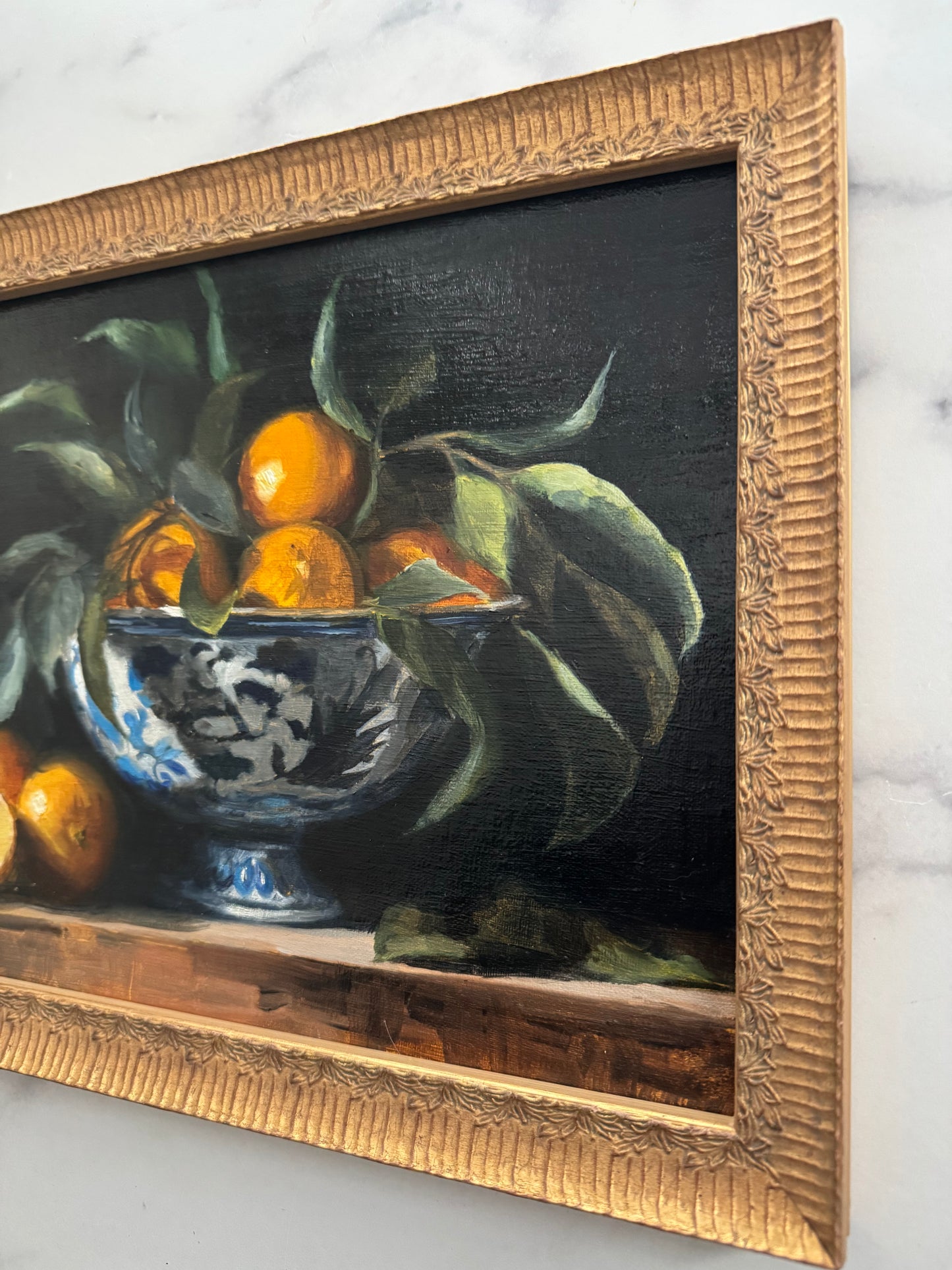Lemons in Blue and White