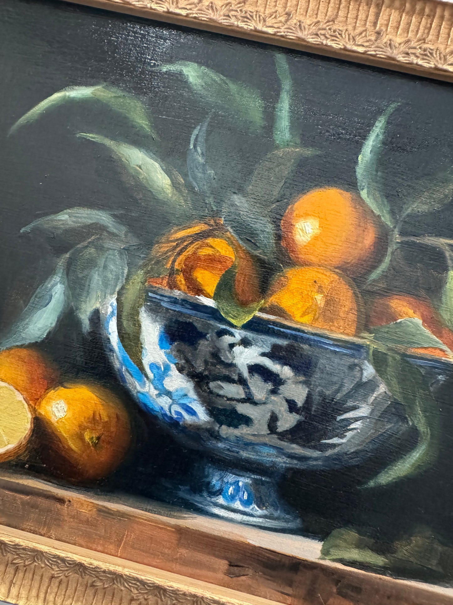 Lemons in Blue and White