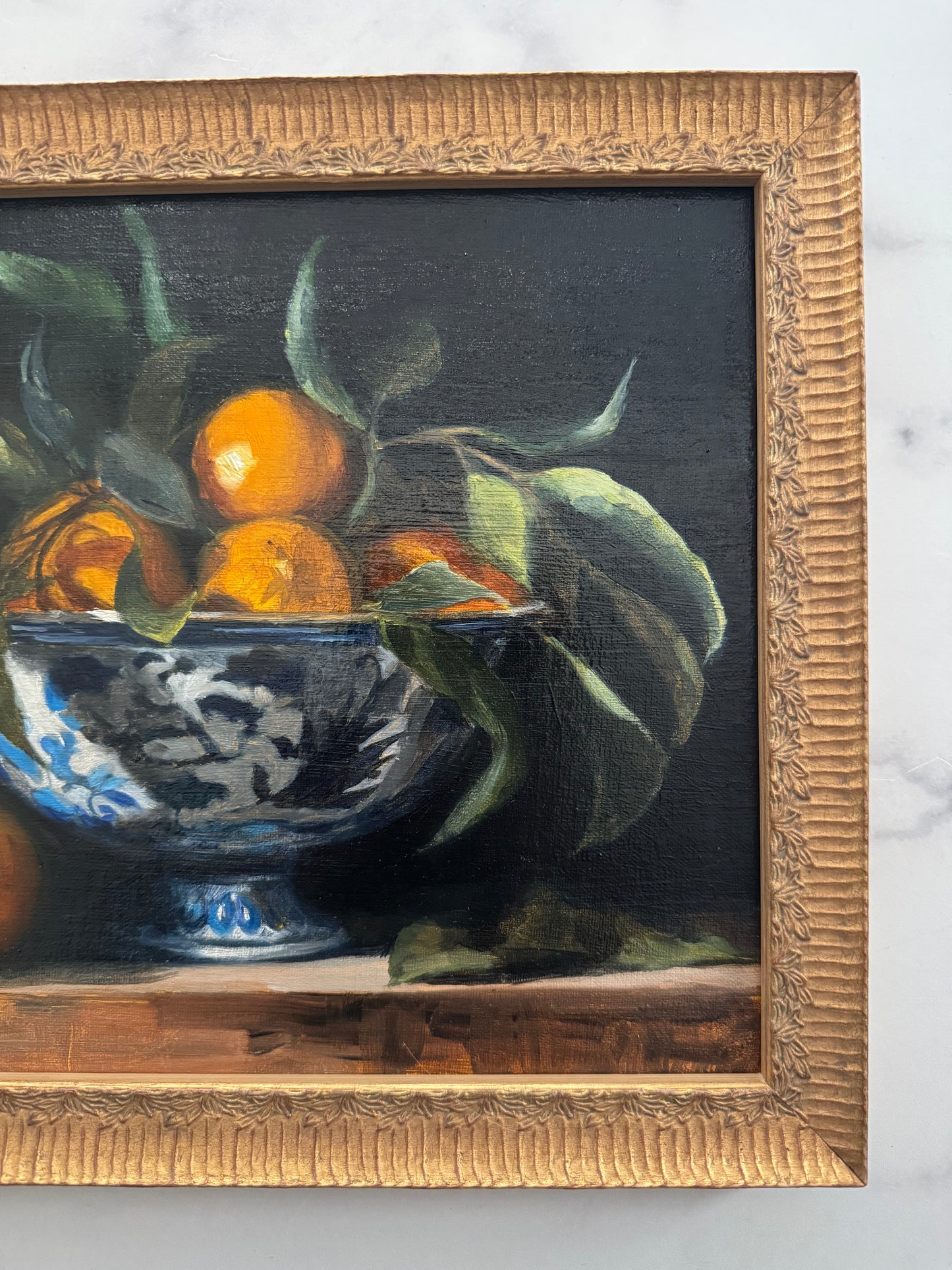 Lemons in Blue and White