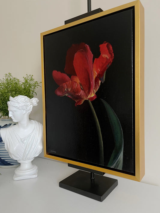 “Parrot Tulip”- 12x16” oil on stretched canvas