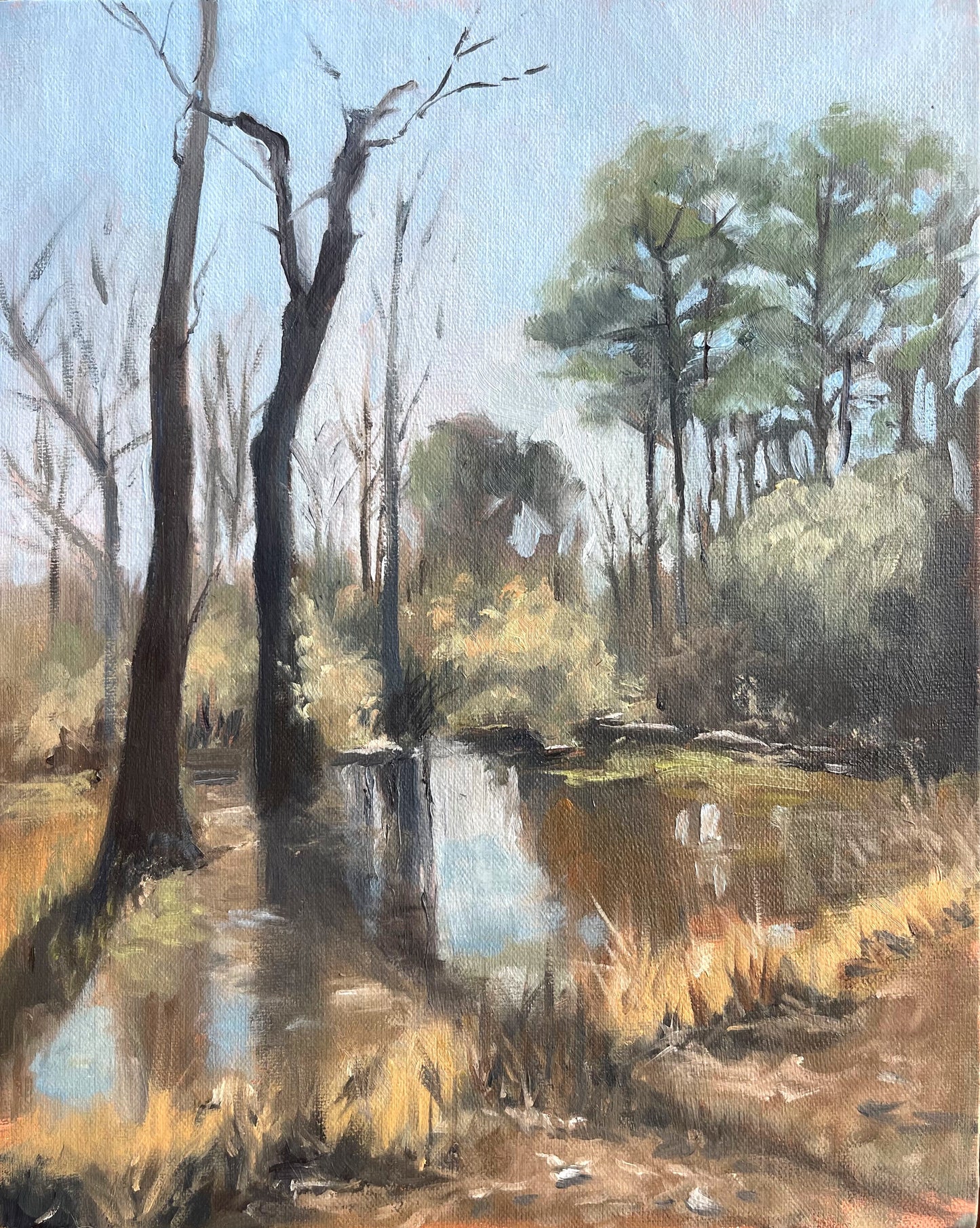 "On the Greenway" - 8x10' oil on linen panel