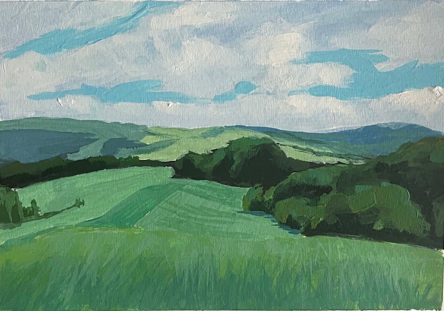 “High Country”- 5x7" gouache on paper