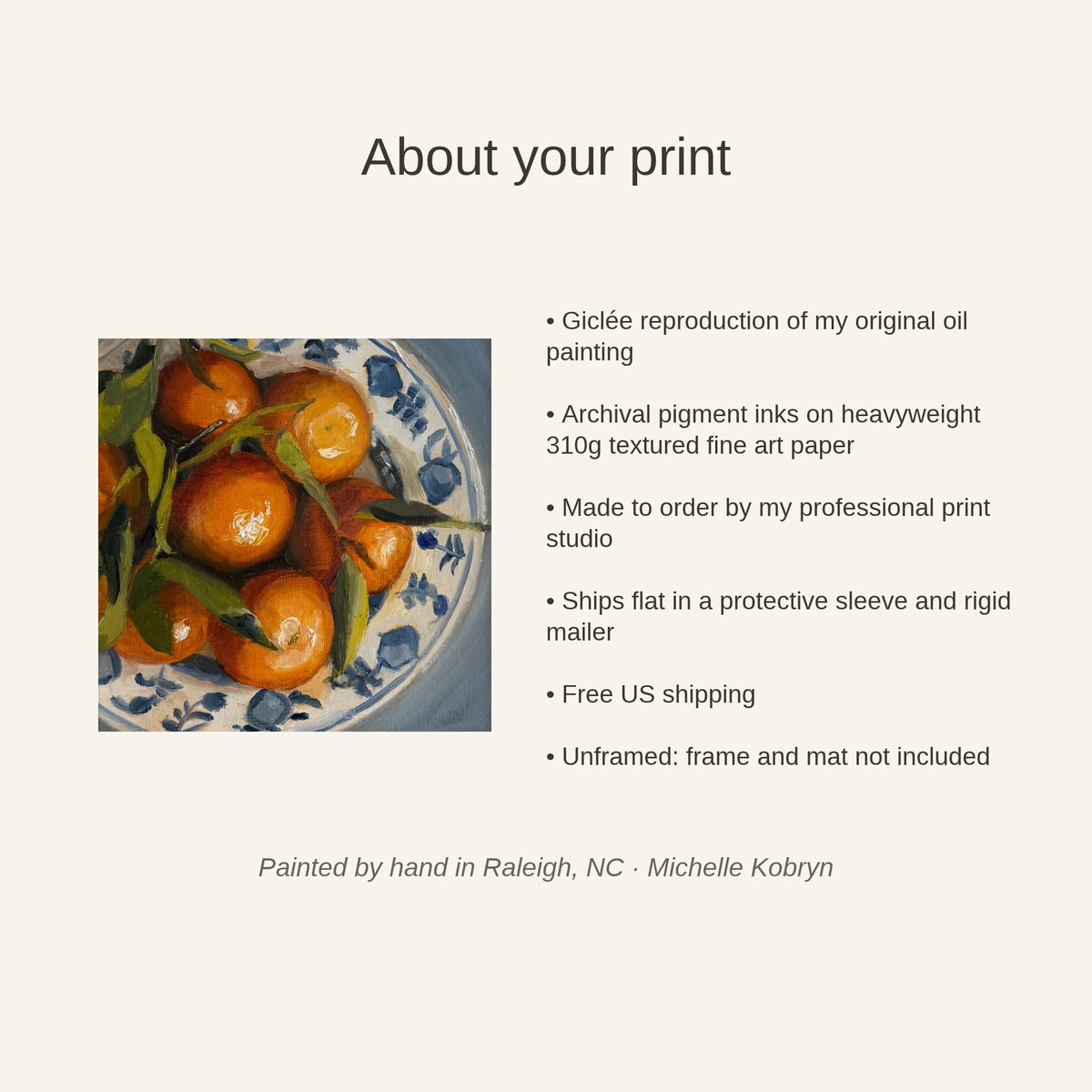About the Citrus in Porcelain giclee print