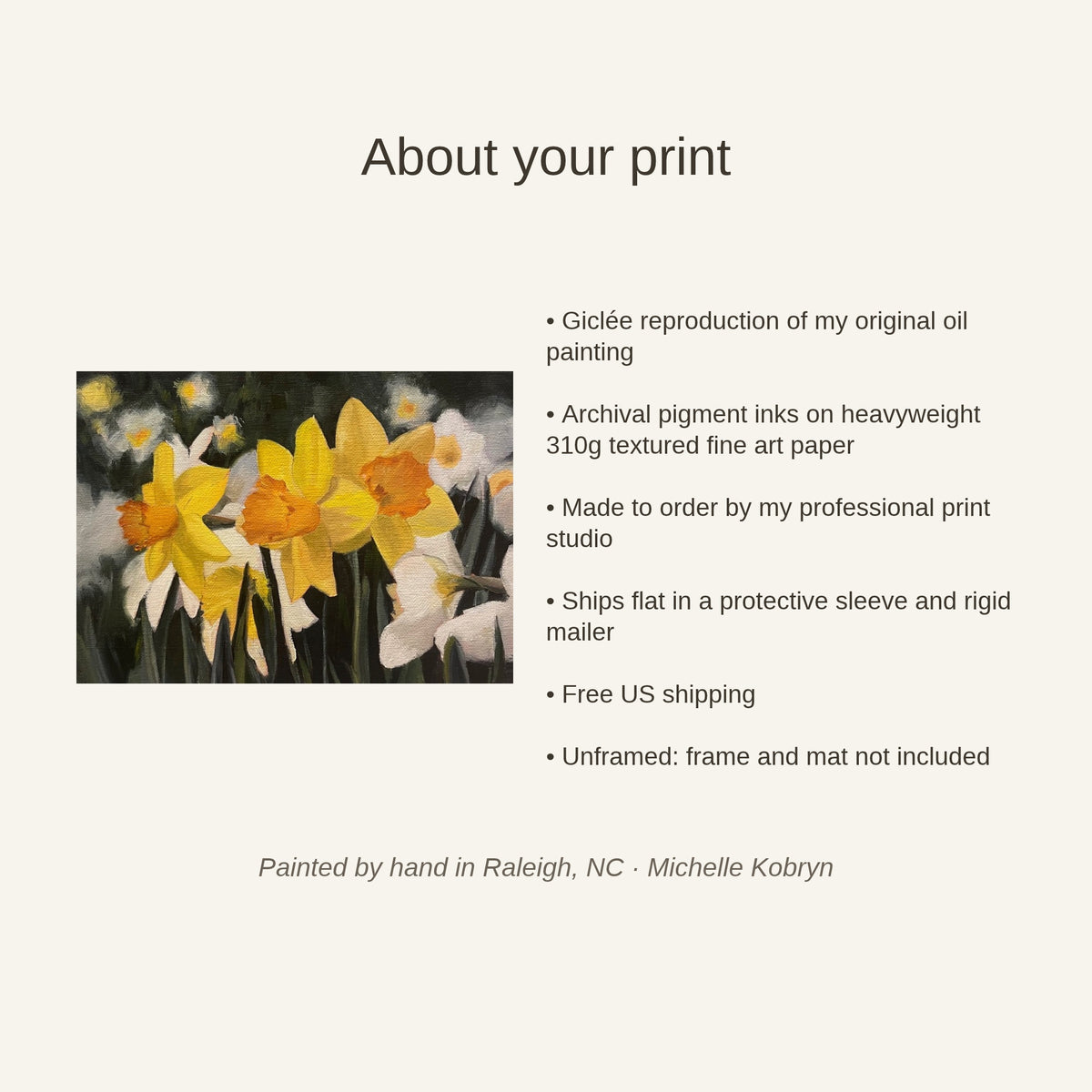 About the Daffodil Tete-a-Tete giclee print