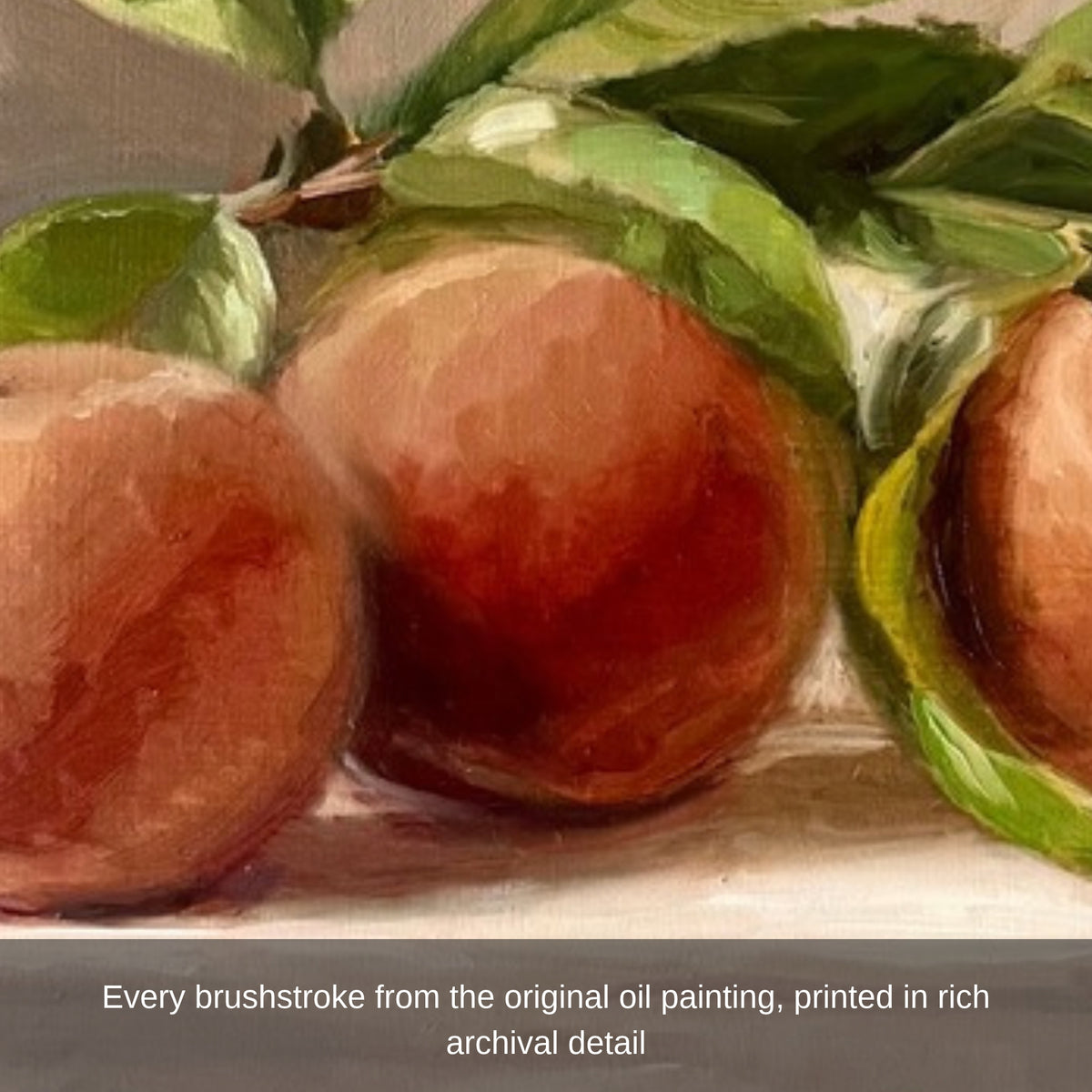 Peaches brushstroke close-up