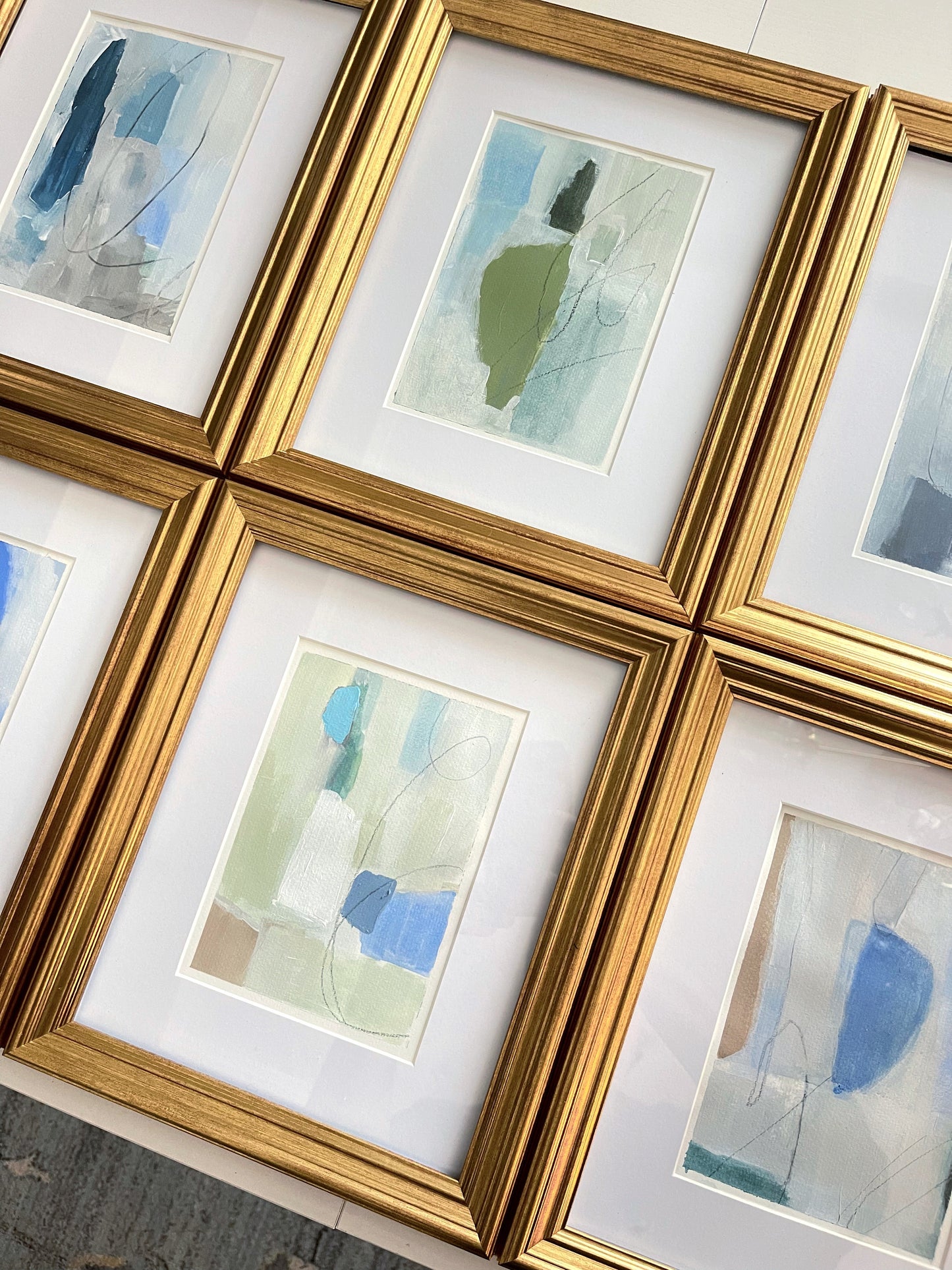 BEACH GLASS V - 5x7" mixed media on paper