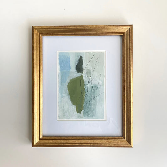 BEACH GLASS IV - 5x7" mixed media on paper