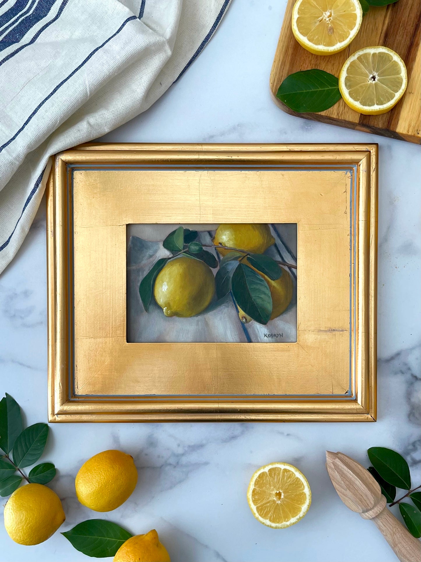 "Lemons" - 5x7" oil on linen panel