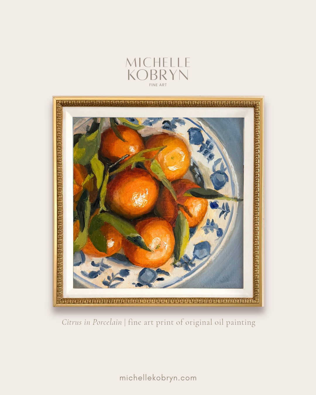 Citrus in Porcelain Art Print