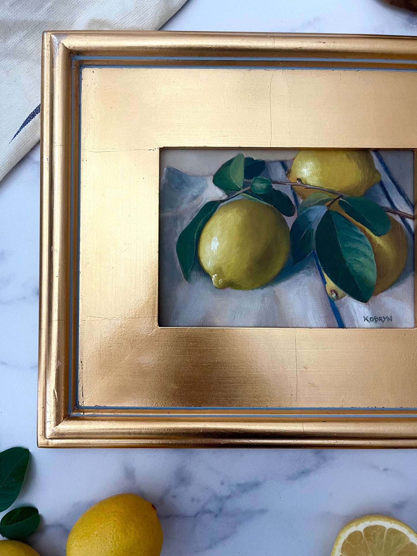 "Lemons" - 5x7" oil on linen panel