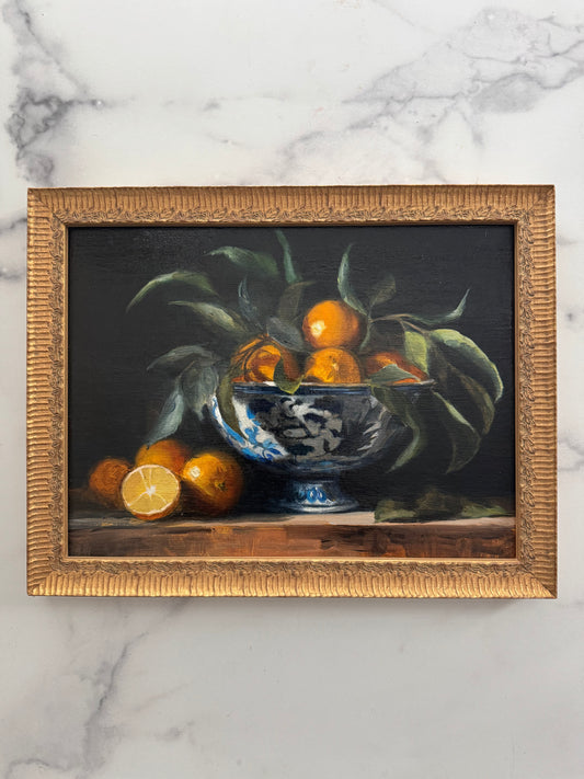 Lemons in Blue and White