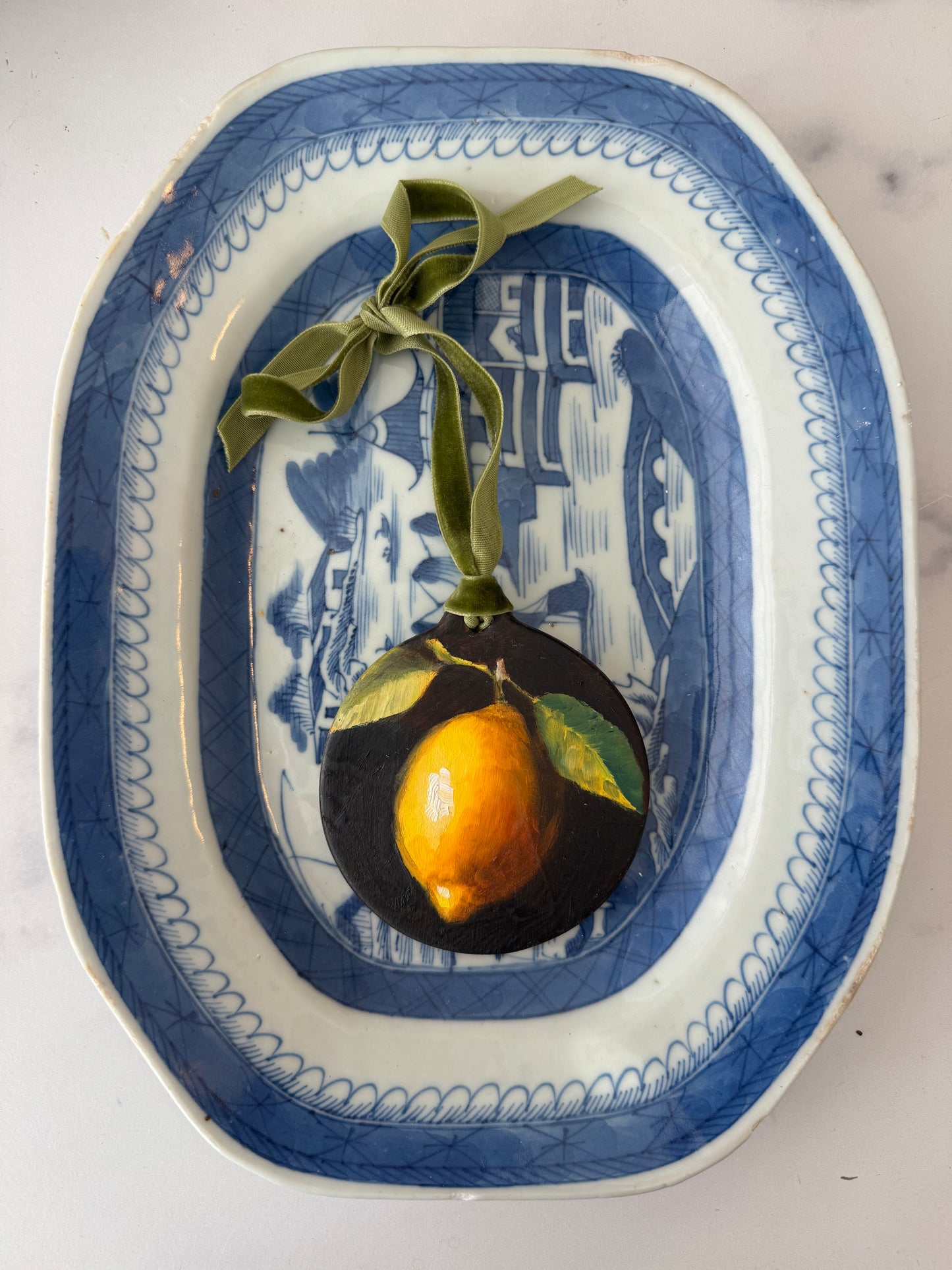 Hand-painted Lemon Ornament