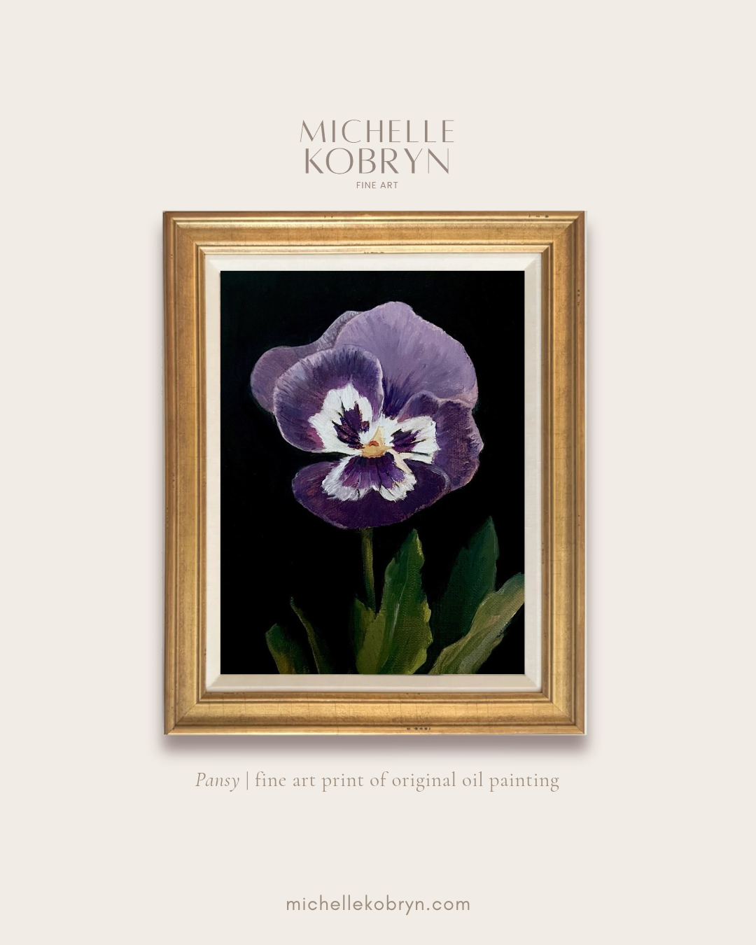 Purple Pansy Art Print
