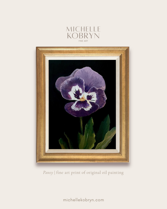 Purple Pansy Art Print