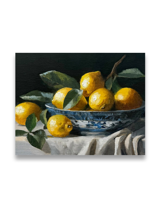"Still Life with Porcelain" Print on Canvas