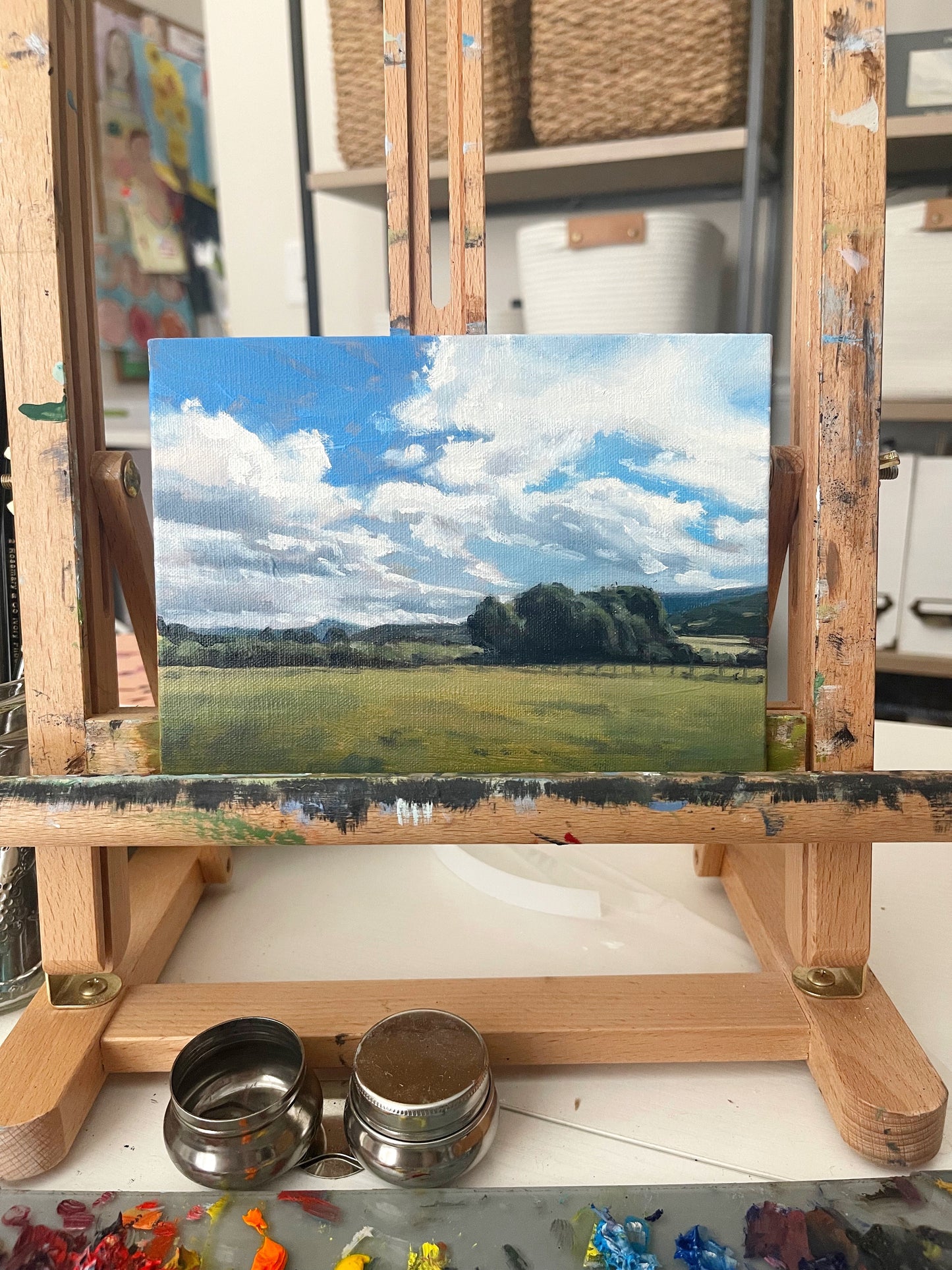 “In the Clouds”- 5x7” oil on linen panel