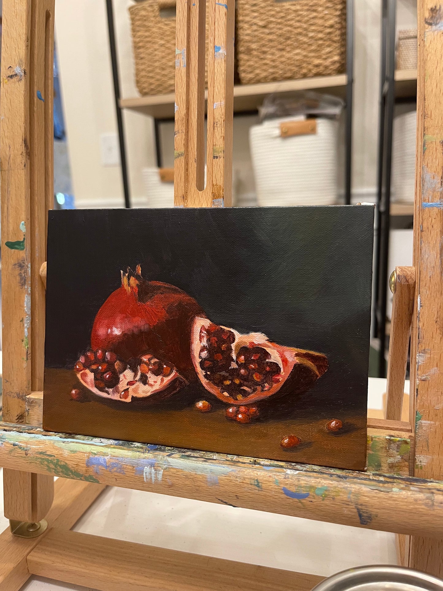 "Pomegranates" - 5x7 oil on linen panel