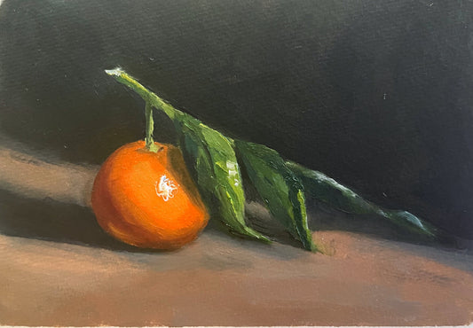 “Satsuma Mandarin”- 5x7" oil on paper